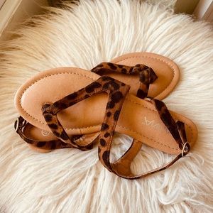 Anna Leopard Print Sandal